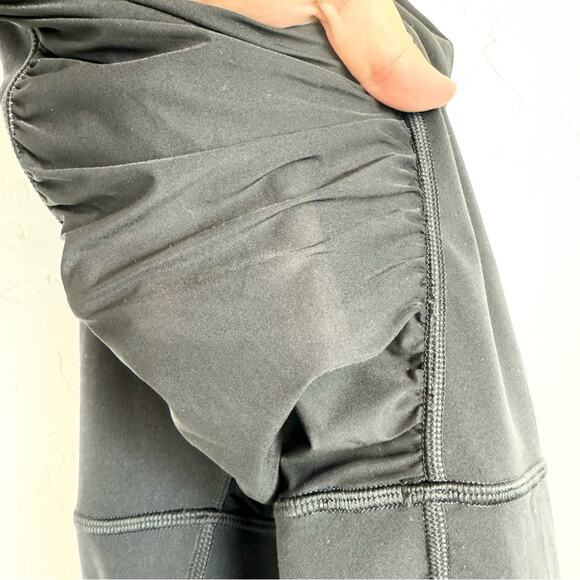 Athleta Mesh Me Up Athletic Athleisure Halter Onsie Shorts Bodysuit Black Size S - Picture 12 of 14